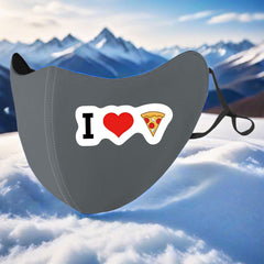 Pizza 3D Printed Fleece Lined Face Mask for Men