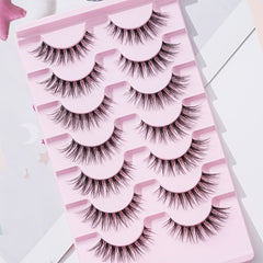 Cat Eye Lashes Winged End Eyelashes - Natural Wispy Long Crisscross Extension