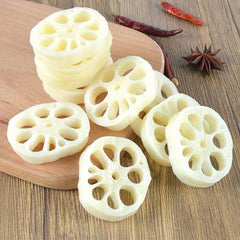 5pcs Realistic Artificial Lotus Root Slices Home Decor Photography Props