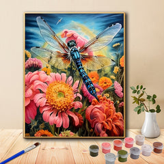 Dragonfly Painting Digital DIY 40x50cm Canvas Unframed
