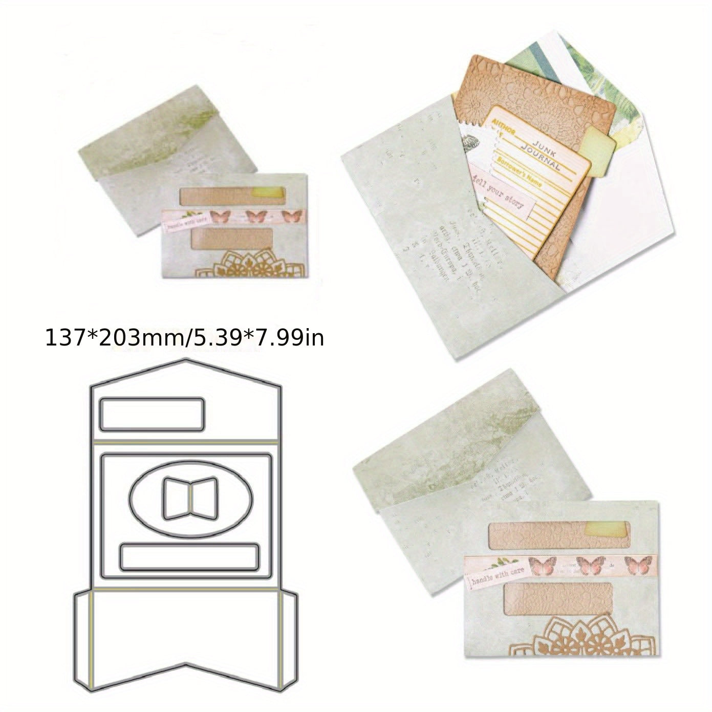 Metal Cutting Dies Notebook Pocket Clipbook Decoration DIY Stamping