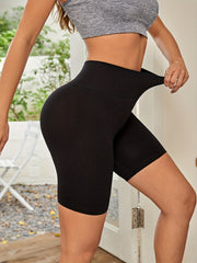 High Waist Yoga Fitness Shorts Women Tummy Control Workout Gym Shorts