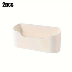 2pcs Storage Box Cabinet Door Hanging Rack Paste Bathroom Storage