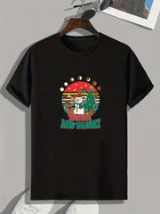 Men's Vintage Style Crew Neck T-Shirt for Spring & Summer