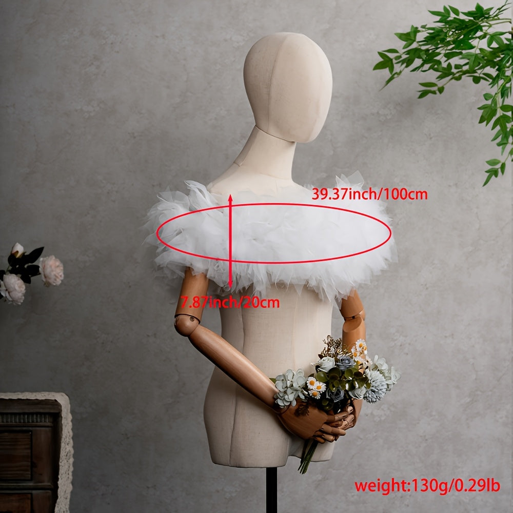 Bridal Fluffy Shawl Wrap Bodycone for Formal Events