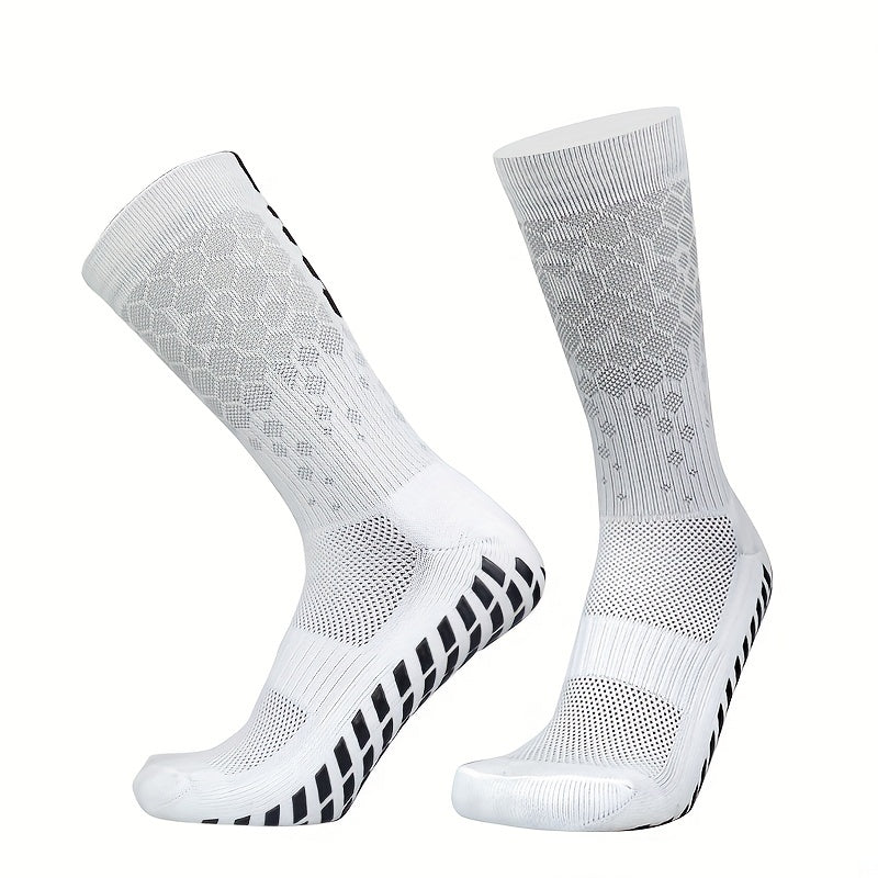 Non Slip Silicone Athletic Socks - Football Mid Calf Socks