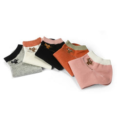 5 Pairs Kitty Ankle Socks Mixed Pack Women's Stockings