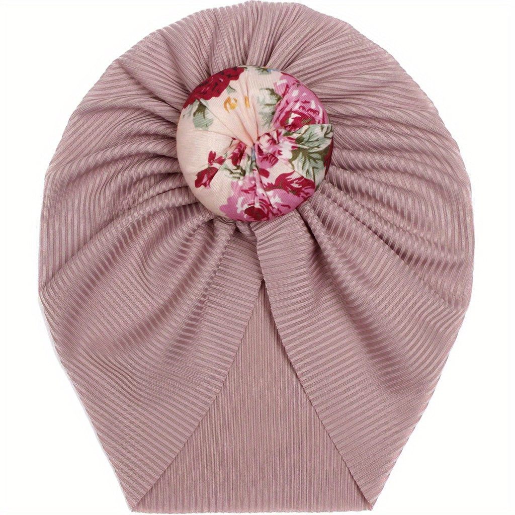 Threaded Ball Head Printed Halogen Gate Baby Headscarf
