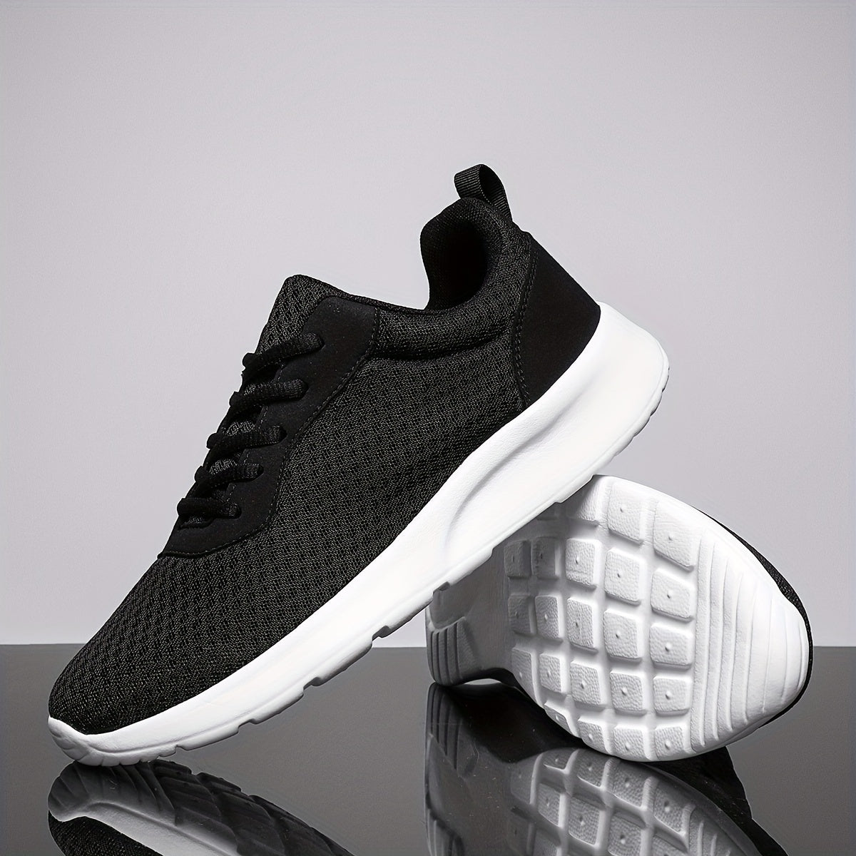 Soft Thick Bottom Mesh Breathable Flying Woven Shoes