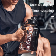 Large Capacity Portable Water Bottle with Scale for Outdoor Sports and Fitness