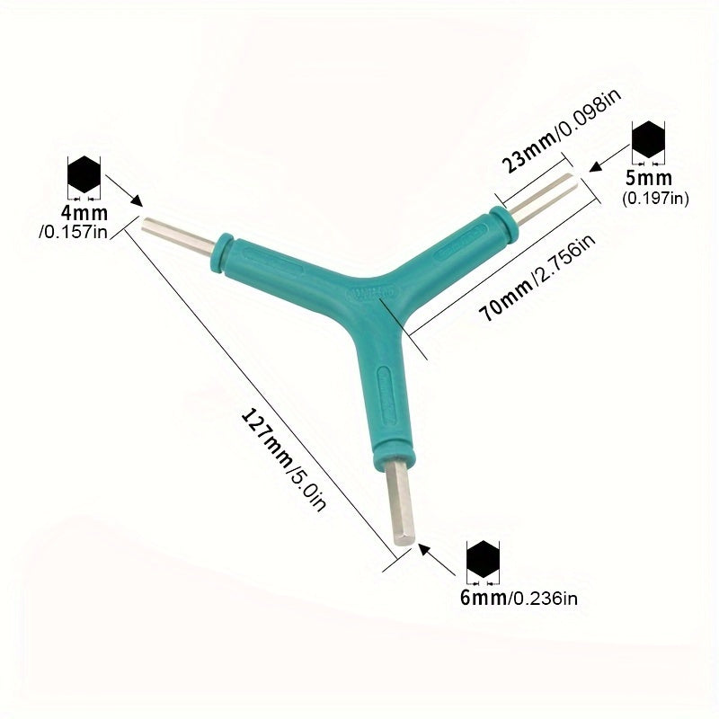 Y shaped 3-in-1 Bike Repair Tool Hex Spanner