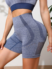Women's Hollow Hip Lifting Yoga Sports Shorts High Waist Tummy Control