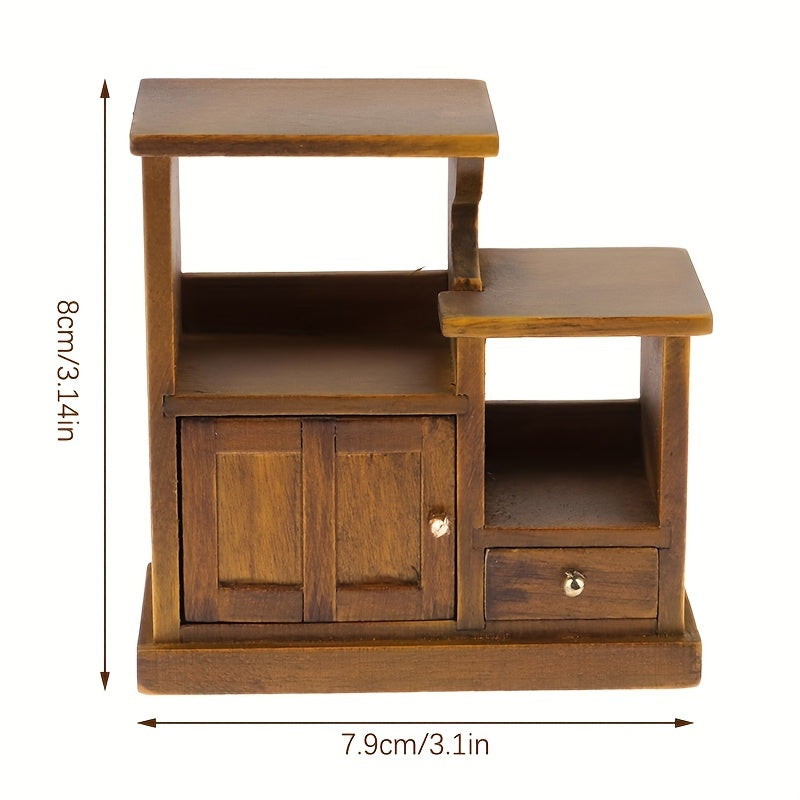 1/12 Dollhouse Storage Cabinet Display Rack Drawer Chest Home Decor