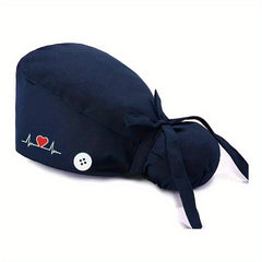 Solid Scrub Hats Ponytail Work Cap Casual Adjustable Nurse Hat Soft
