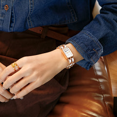Women's Square Quartz Watch Party Holiday Gift