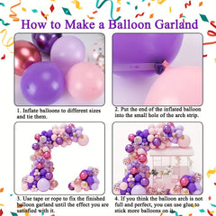 Pink and Purple Balloon Garland Kit Butterfly Baby Shower Decorations