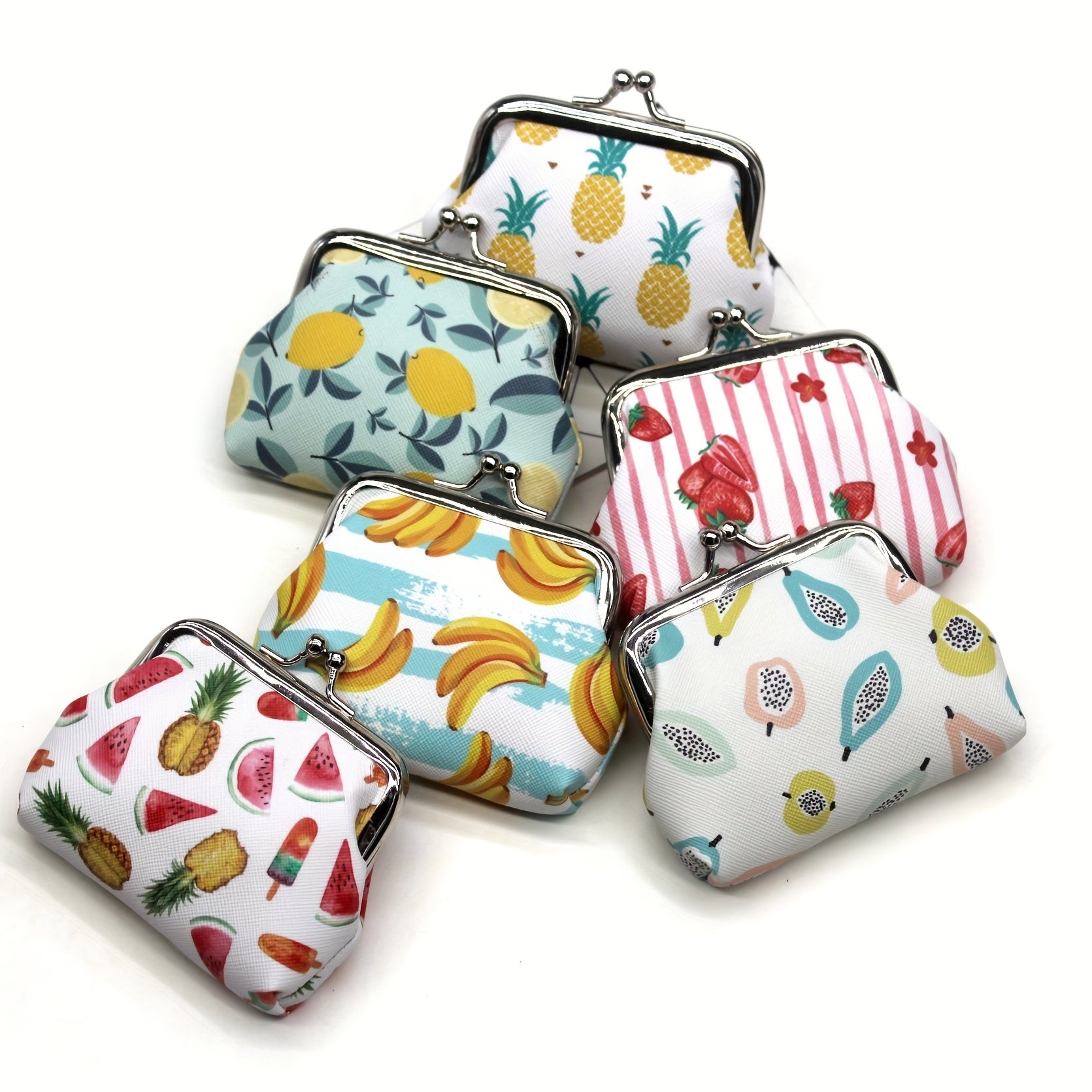 Fruit Print Coin Purse Small Storage Bag for Girls