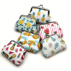 Fruit Print Coin Purse Small Storage Bag for Girls