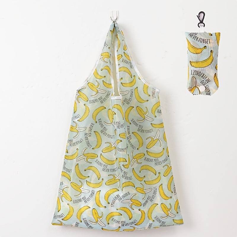 Large Capacity Tote Bag Dacron Foldable Portable Reusable Grocery Bag