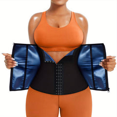 Waist Trainer Trimmer Belt Tummy Control Zipper Wrap Cincher Women's Shapewear