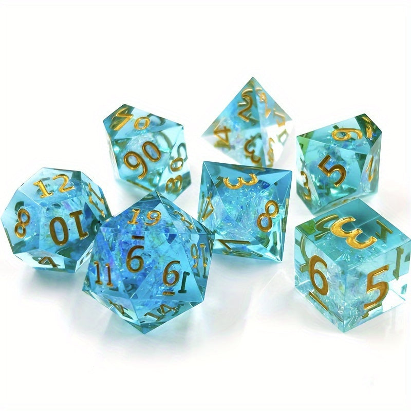 7pcs Resin Digital Dice Desktop Entertainment Game Accessories
