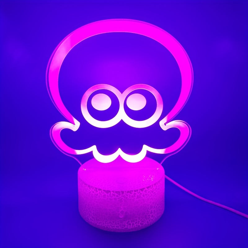 Octopus Home Decor Lamp Cartoon Bedroom Decoration