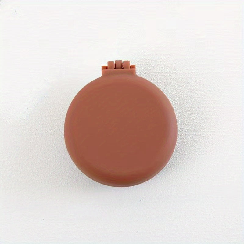 Mini Compact Hair Brush & Mirror for Purse Pocket - Round Folding Comb