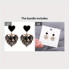 Artificial Diamond Earrings Love Light Stud Earrings Classic Jewelry