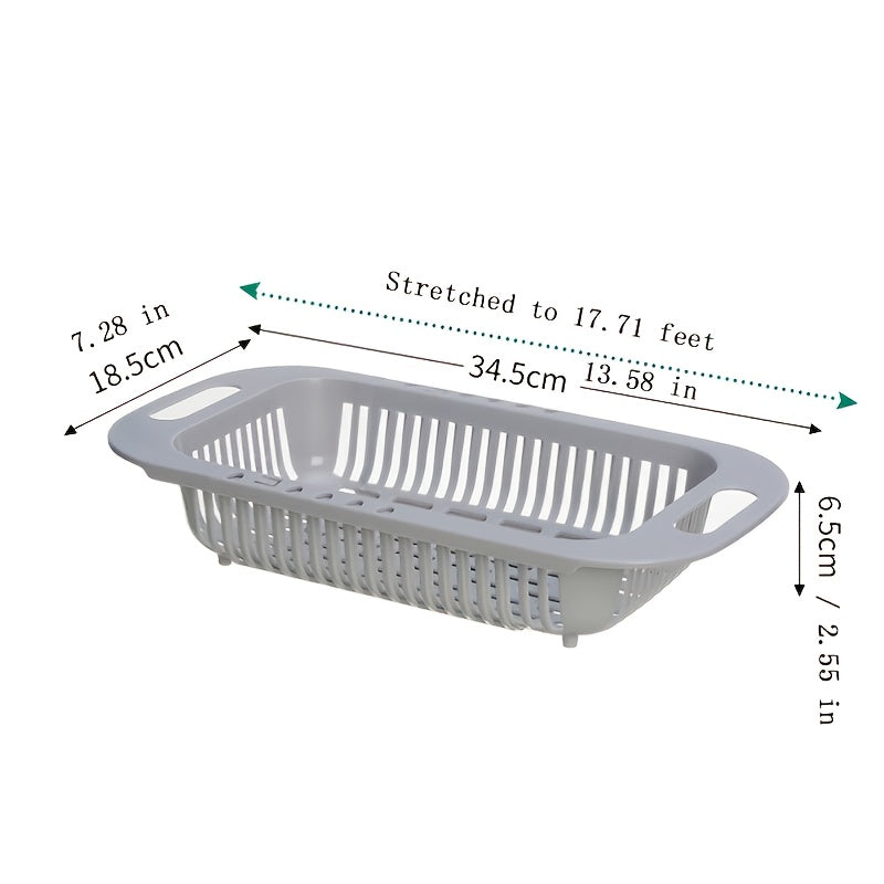 Retractable Sink Drain Basket Multifunctional Fruit And Vegetable Washing Basket