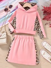 Girl's Plaid Hoodie & Shorts Set for Summer Spring