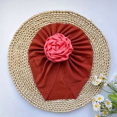 Soft Elastic Strip Flower Baby Hat For Girl