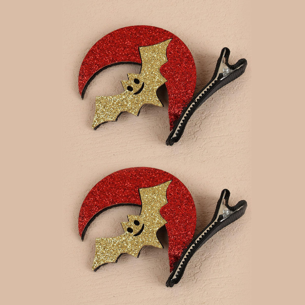 2pc Halloween Kids Pumpkin Hair Clips Set