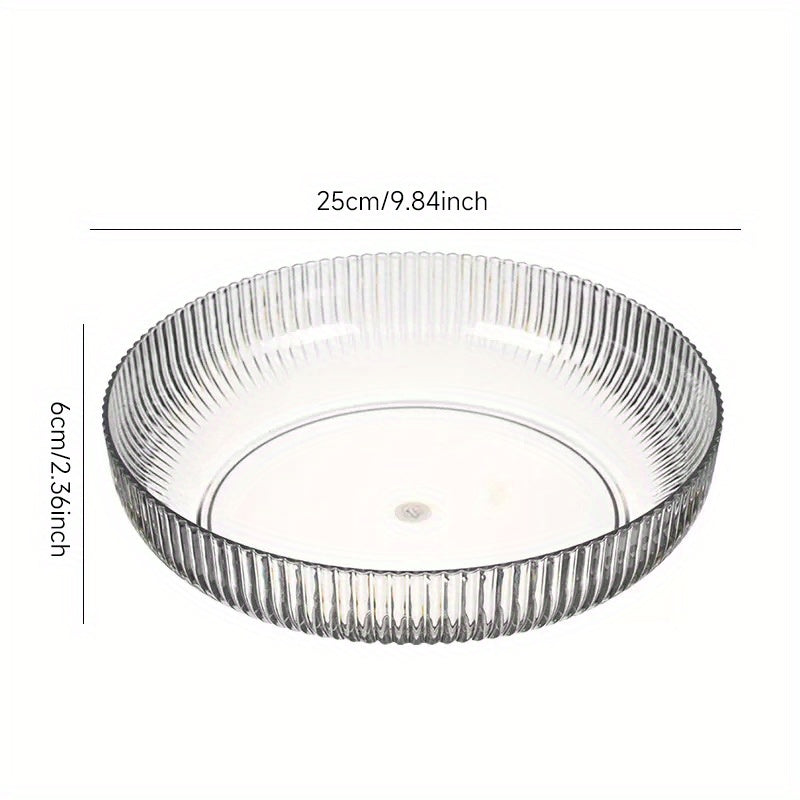 Round Transparent Snack Dried Fruit Plate Fruit Bowl