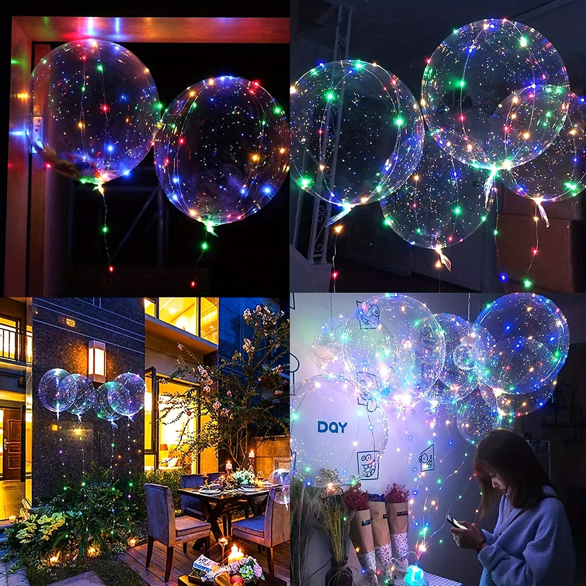 10pcs LED Luminous Balloons Wedding Party Christmas Decoration