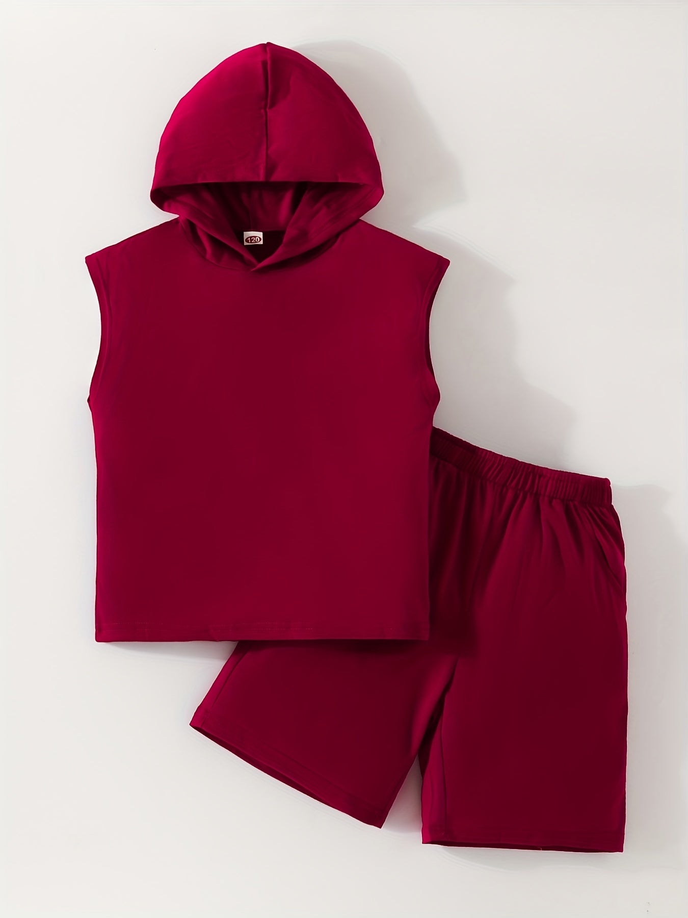 Boys Casual Hooded Tank Top & Shorts Set Summer Clothes