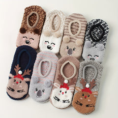 Cute Cartoon Print Fuzzy Socks for Women