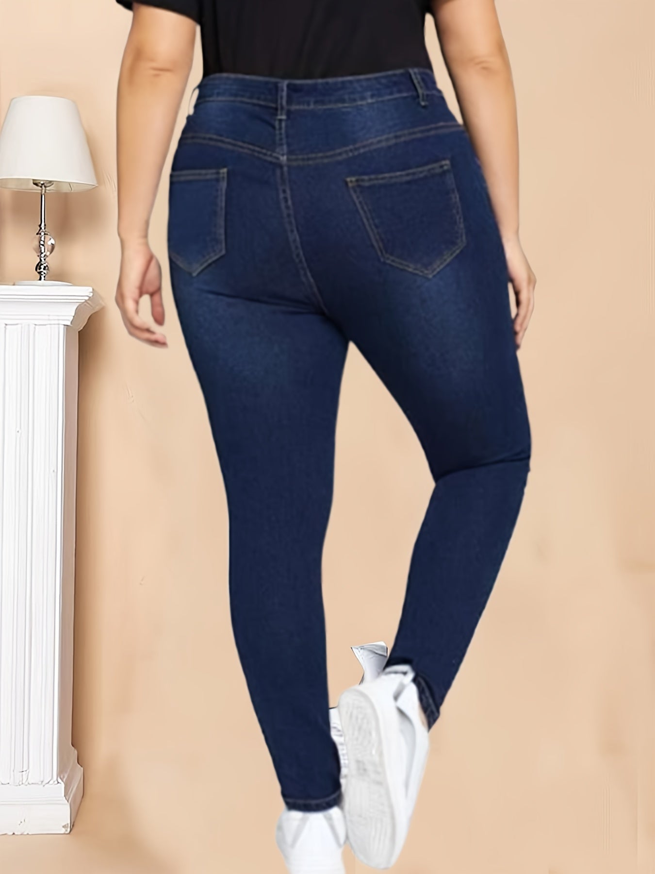 Ripped High Rise Skinny Jeans