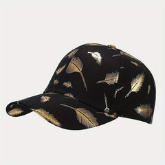 Leaf Hot Stamping Baseball Cap Adjustable Couple Sun Hats