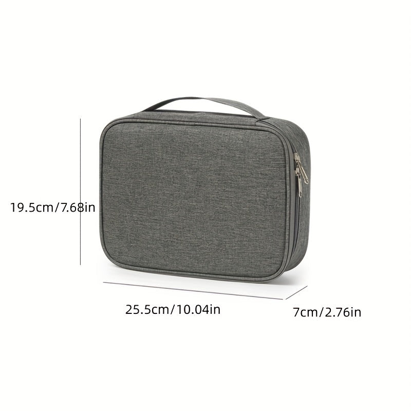 Portable Storage Bag Zipper Data Cable Handbag Organizer