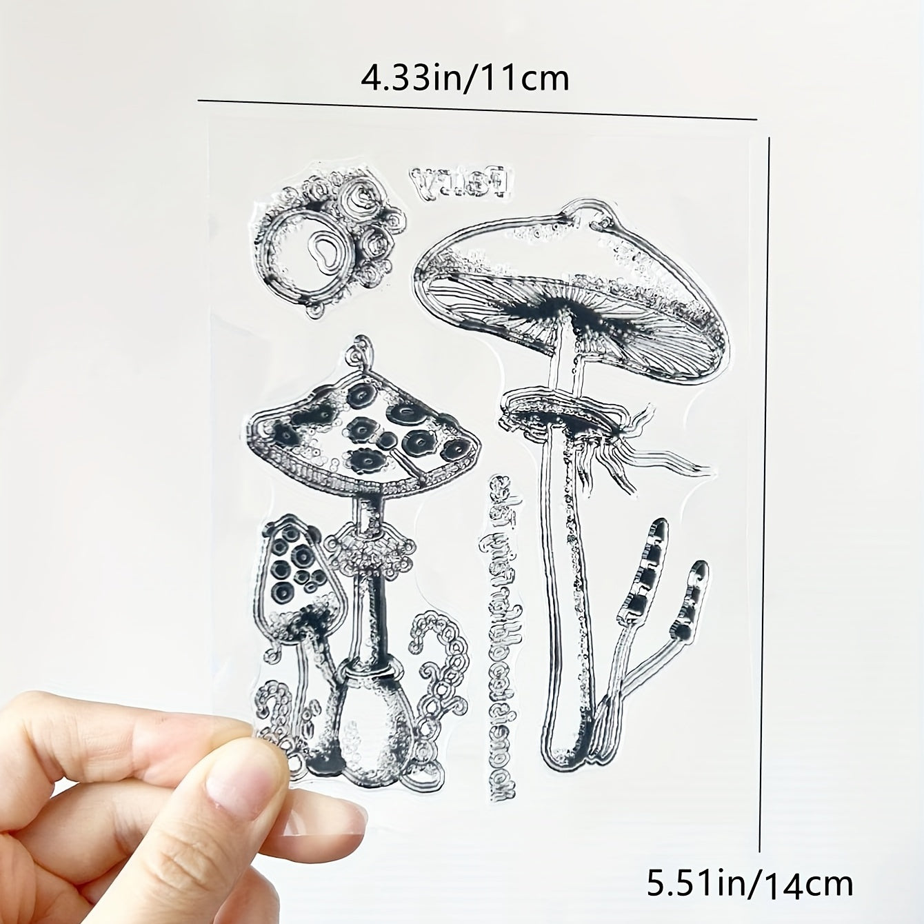 1pc Mushroom Stamp Painting DIY Scrapbooking Decoration Silicone Stamp