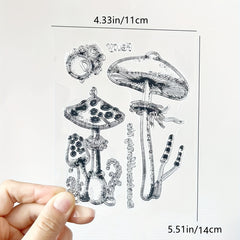 1pc Mushroom Stamp Painting DIY Scrapbooking Decoration Silicone Stamp