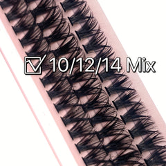 60 Cluster Eyelashes 40D D Curling 10 16mm Mixed False Eyelashes