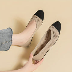 Women's Knit Flat Shoes Soft Sole Slip On Casual Shoes
