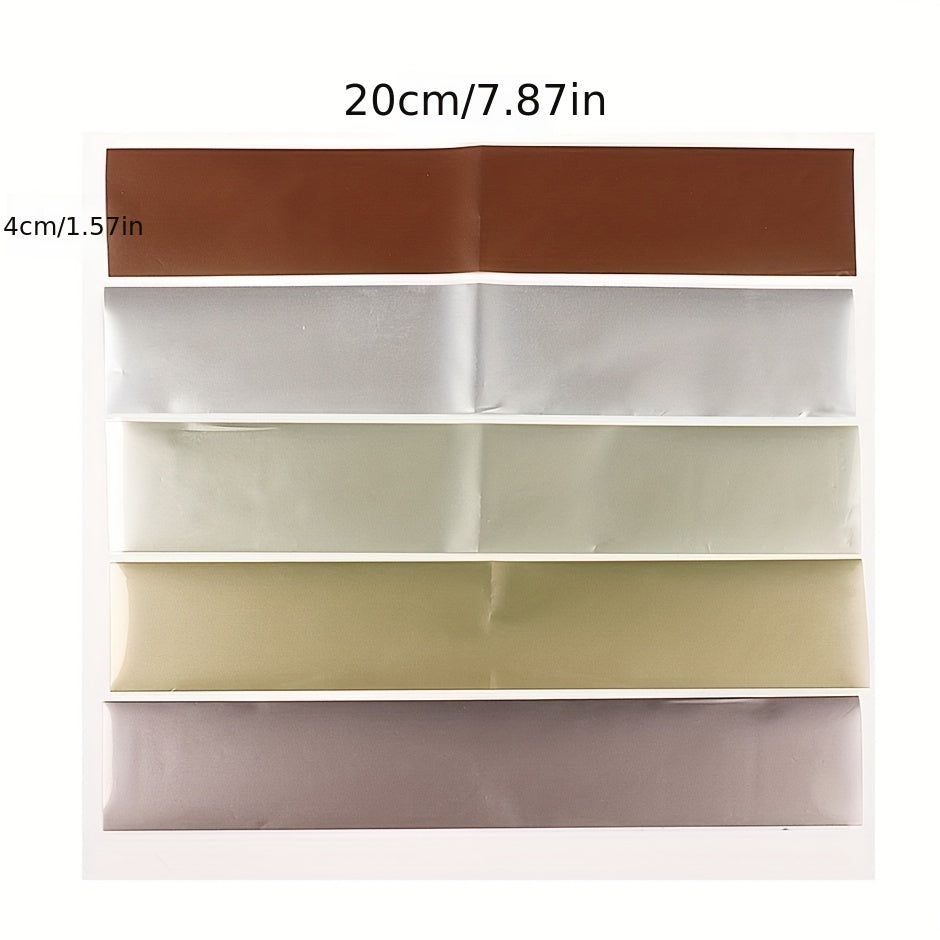 10 pcs Metallic Nail Foils Matte Metal Nail Stickers for Manicure Decoration