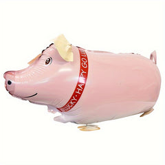 Walking Pig Balloon Animal Aluminum Film Balloon Party Decoration
