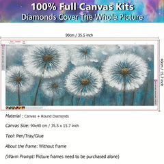 5D Dandelion Flower Diamond Painting Kit 17x40