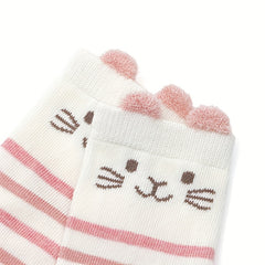 6 Pairs Kids Anti-Skid Breathable Crew Socks
