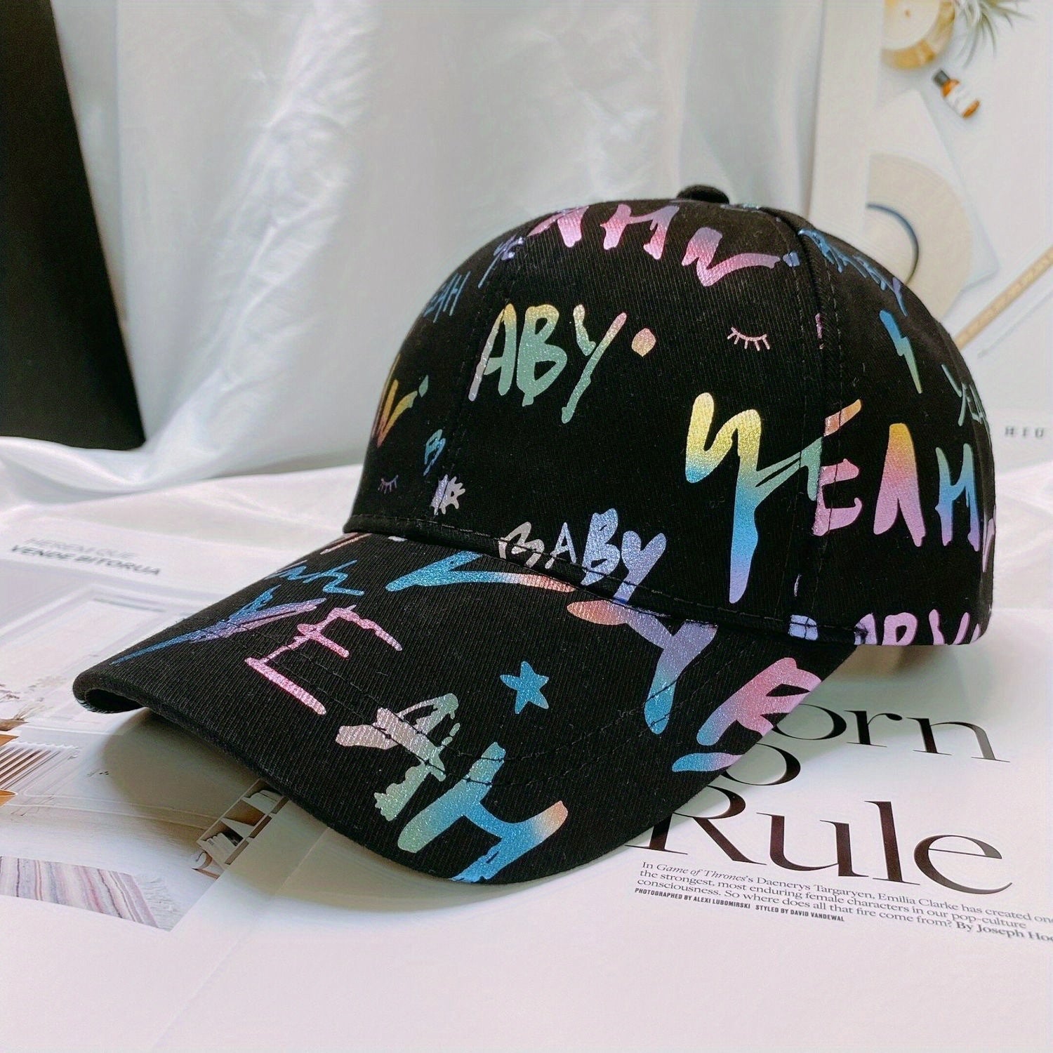 Butterfly Love Flower Embroidered Baseball Cap Sports Hat