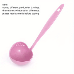 1pc Round Spoon 2 in 1 Long Handled Spoon Household Strainer