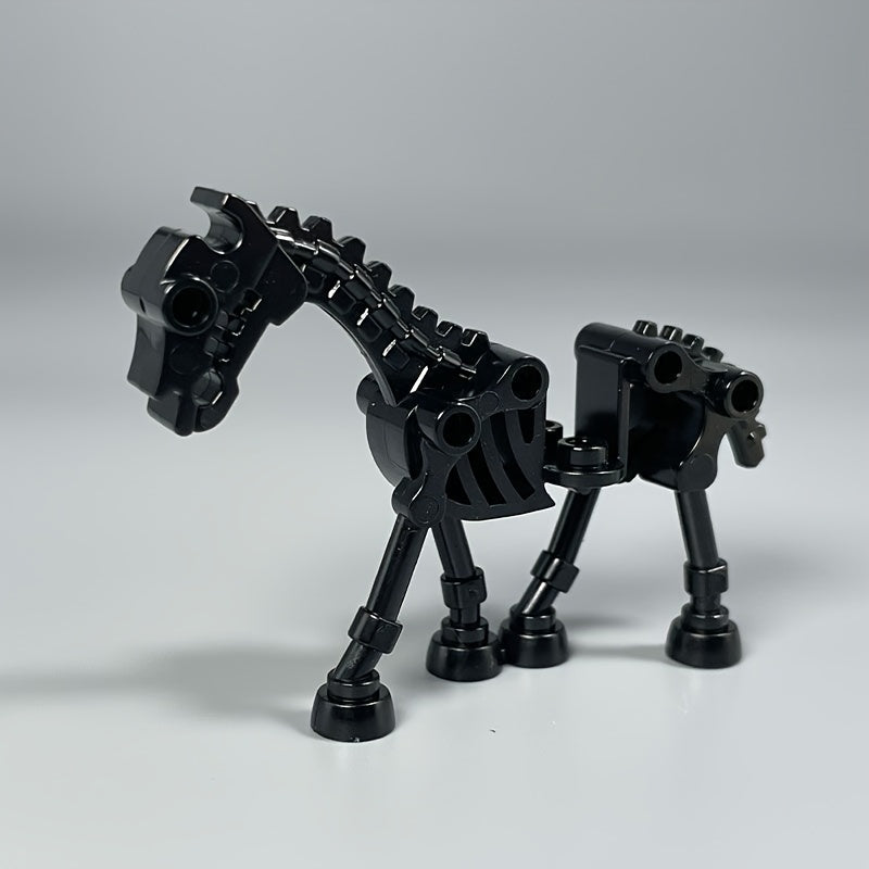 ABS Skeleton Warhorse Building Blocks Military Scene Knight on Horseback